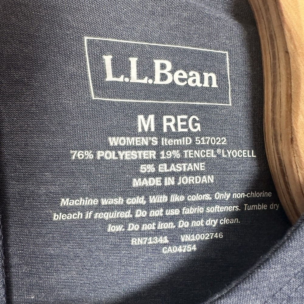 NEW LL Bean Everyday SunSmart Tee Dress Womens Medium Blue Active Soft Stretchy - Picture 5 of 7